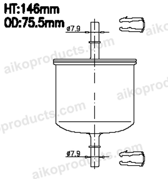 Aiko Fuel Filter JF800M
